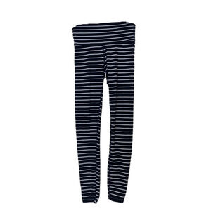 Athleta Stripe Contender 7/8 Tight Black White Legging Womens Size XXS
